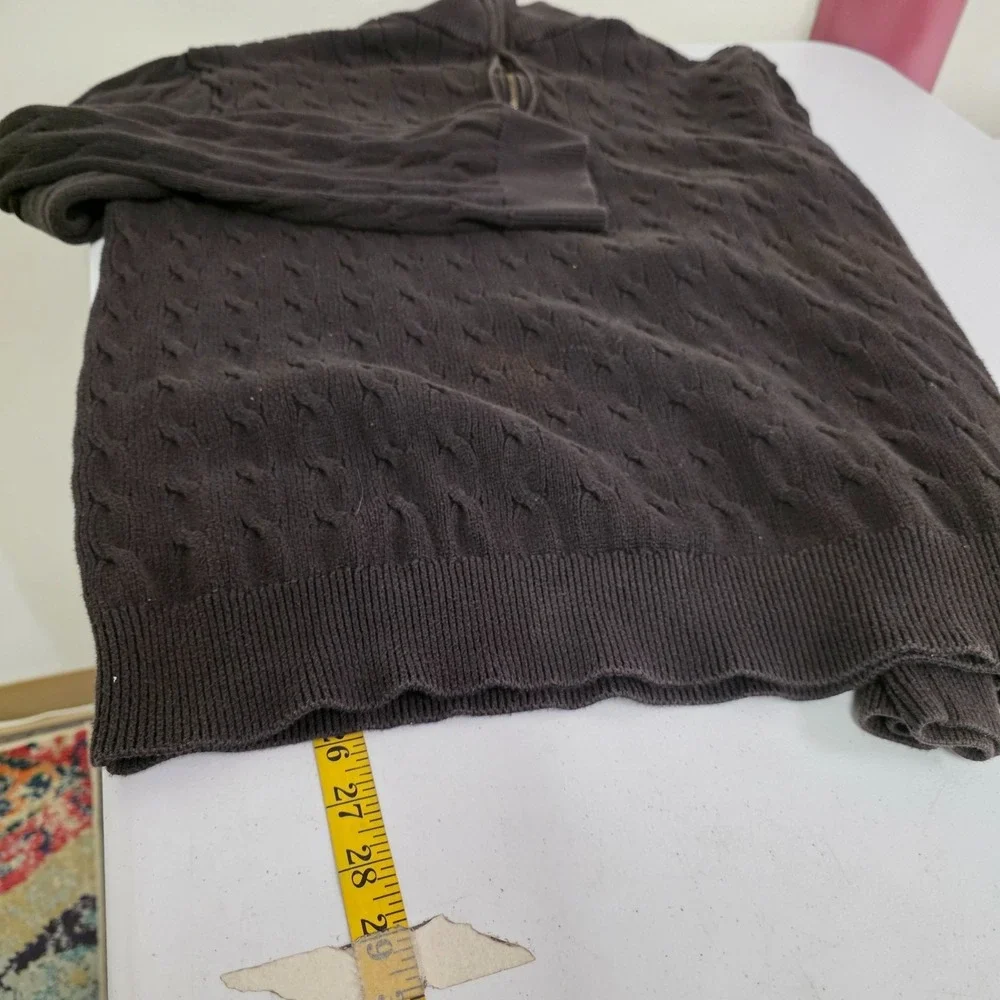Banana Republic Mens Preppy‎ Old Money Cable Knit Sweater Size XXL Mock Neck